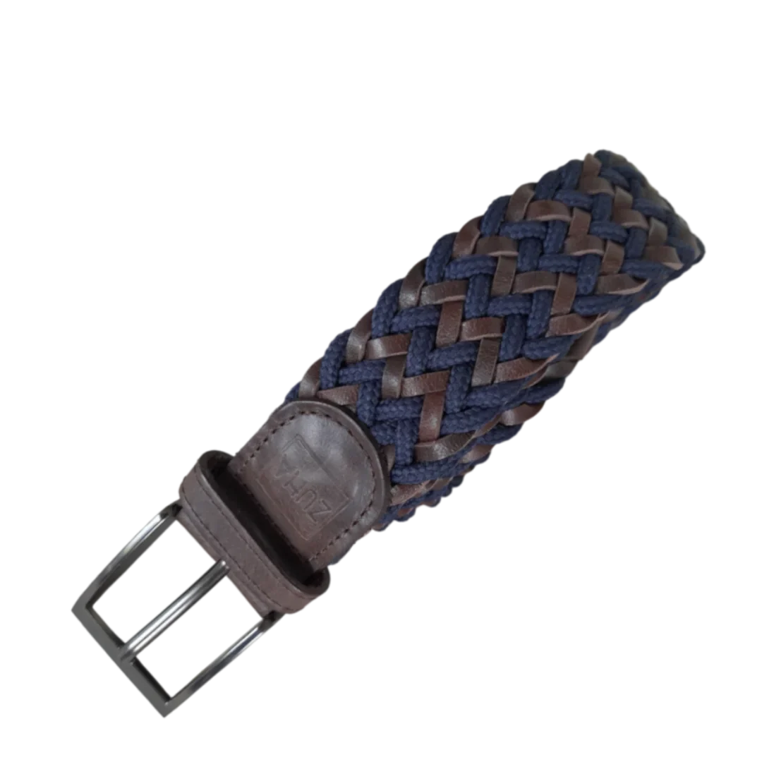 Ceinture tressée en cuir et en corde ZUHA pour hommes