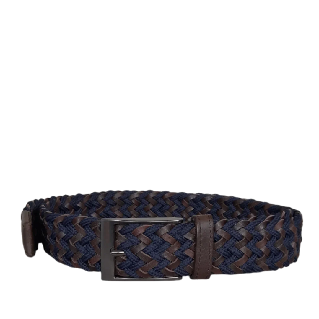 Ceinture tressée en cuir et en corde ZUHA pour hommes