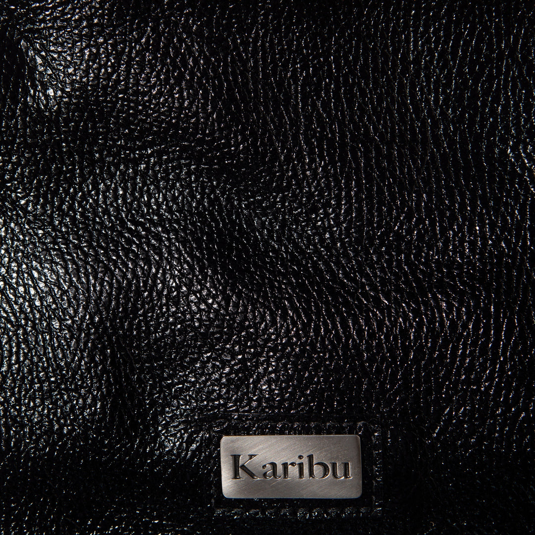 Josefa Portefeuille en Cuir Verni Noir