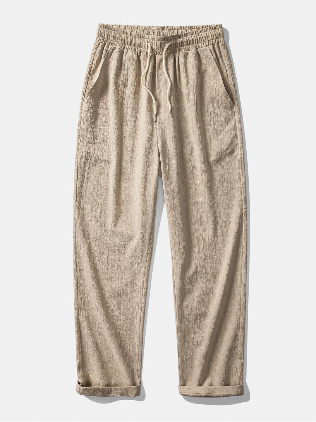 Chemise Cubaine en Jacquard Texturé & Pantalons Droits Texturés Anti-Rides