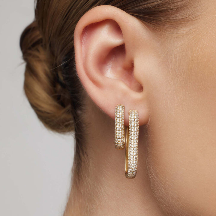 Livia™ | Boucles d'oreilles Rectangulaires Icon Pavé en Zircon