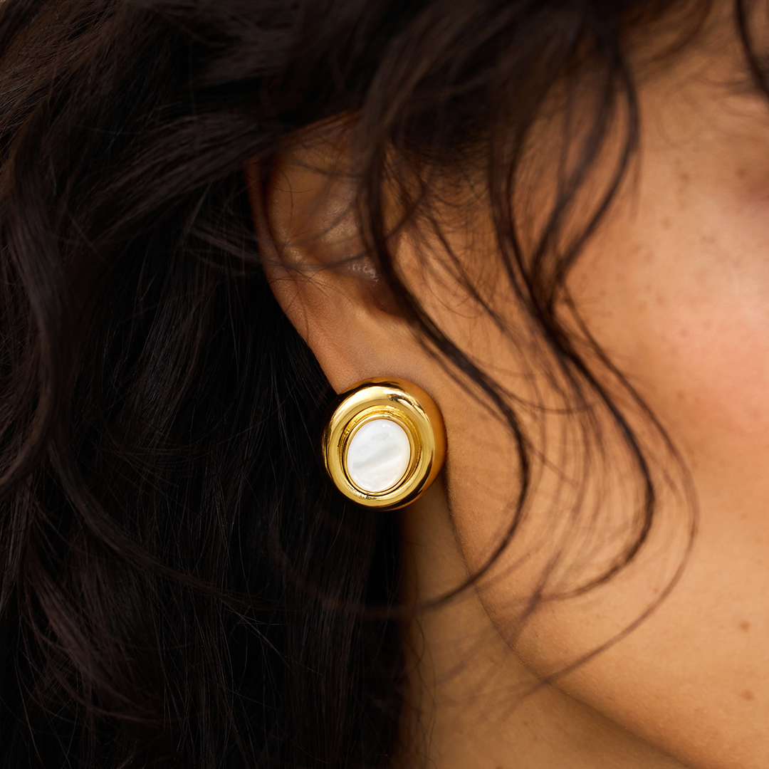 Giselle™ | Boucles d'oreilles en perles élégantes avec accents en nacre