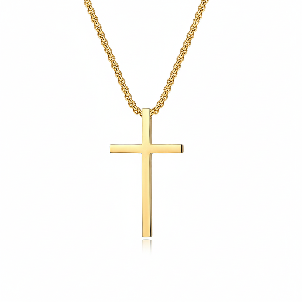 Collier Croix avec Cadre | Or