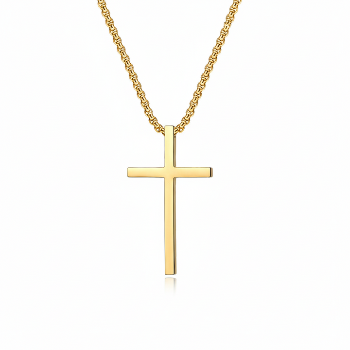 Collier Croix avec Cadre | Or