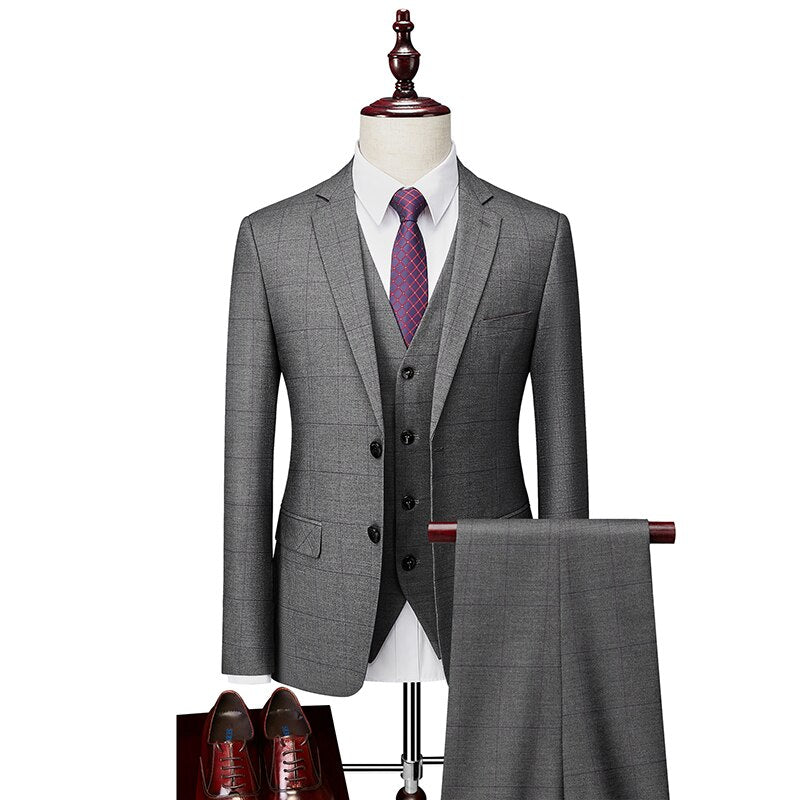 Costume trois pièces Shelby à carreaux