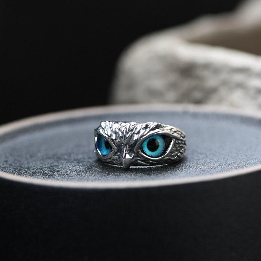 Owlina™ | Bague Ajustable Hibou de Chance en Argent et Opale