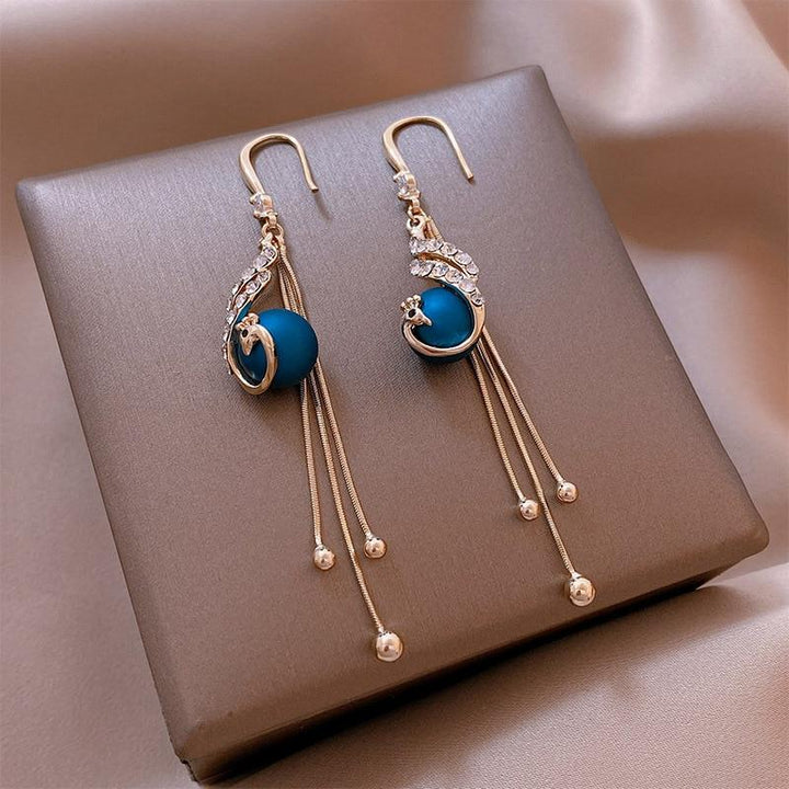 Luna™ | Boucles d'oreilles festives en perles bleues