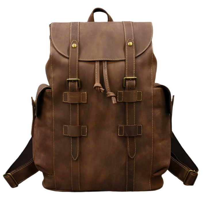 Sac à dos en cuir spacieux