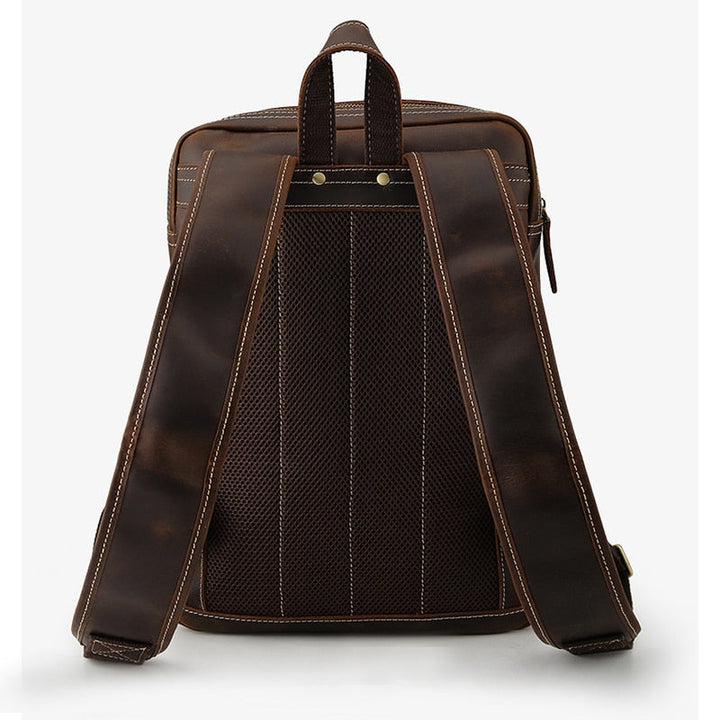 Grand sac à dos en cuir vintage pour hommes