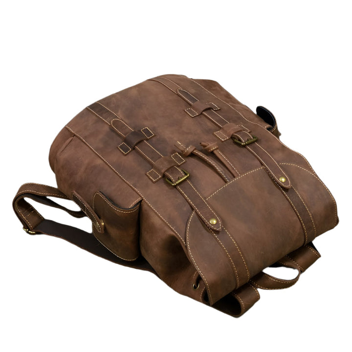 Sac à dos en cuir spacieux