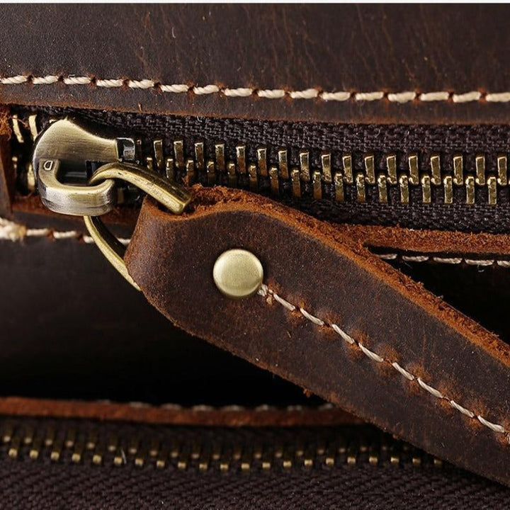 Grand sac à dos en cuir vintage pour hommes
