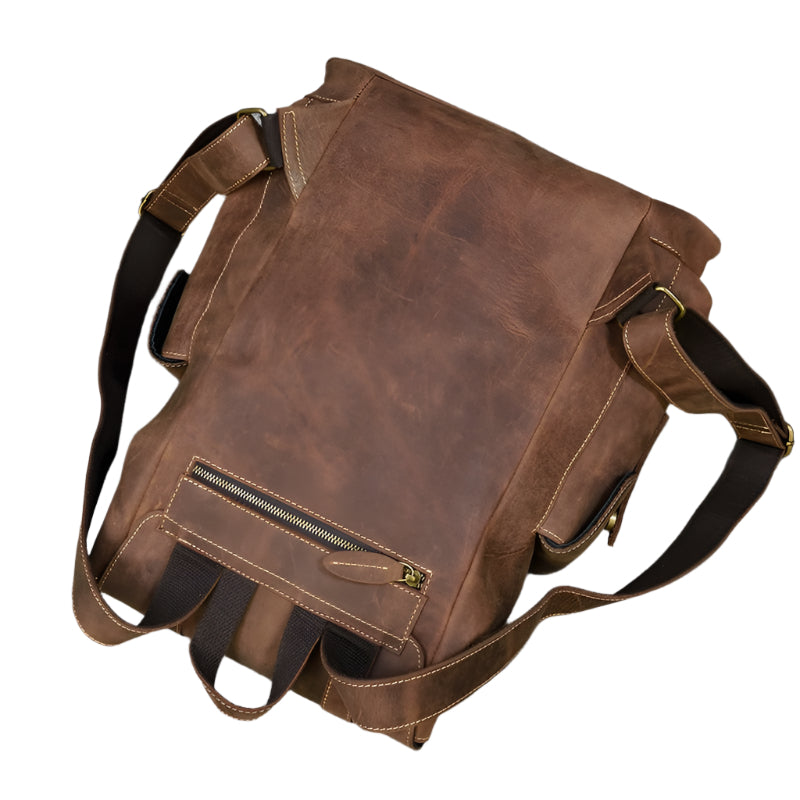 Sac à dos en cuir spacieux