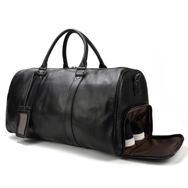 Sac de voyage en cuir véritable luxueux et doux