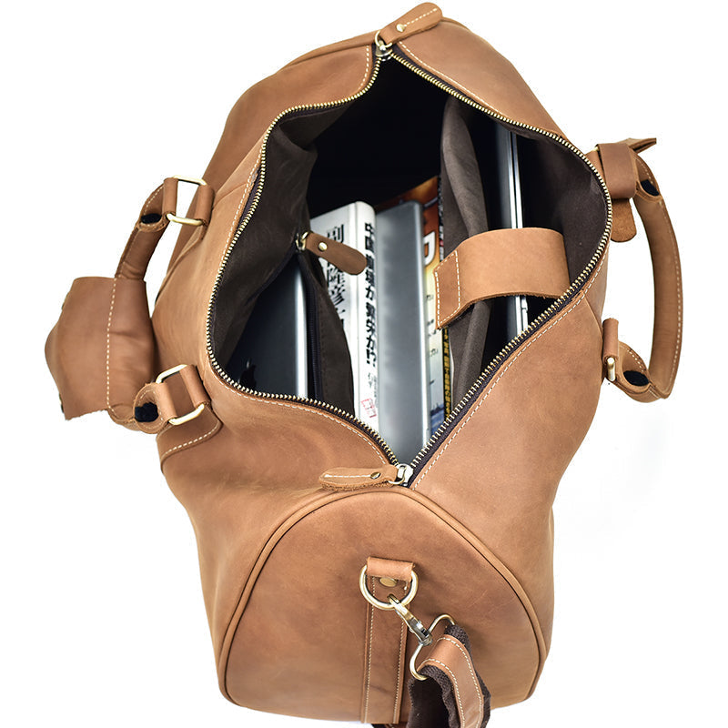 Sac de voyage en cuir Crazy Horse vintage Heritage pour hommes