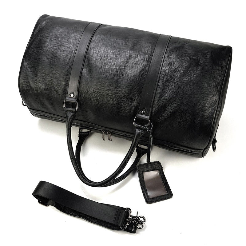Sac de voyage en cuir véritable luxueux et doux