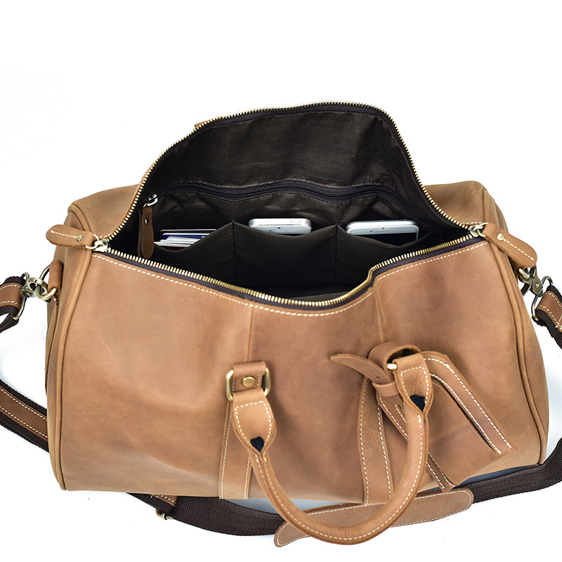 Sac de voyage en cuir Crazy Horse vintage Heritage pour hommes