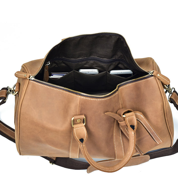 Sac de voyage en cuir Crazy Horse vintage Heritage pour hommes