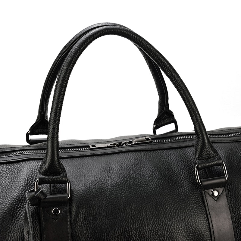 Sac de voyage en cuir véritable luxueux et doux