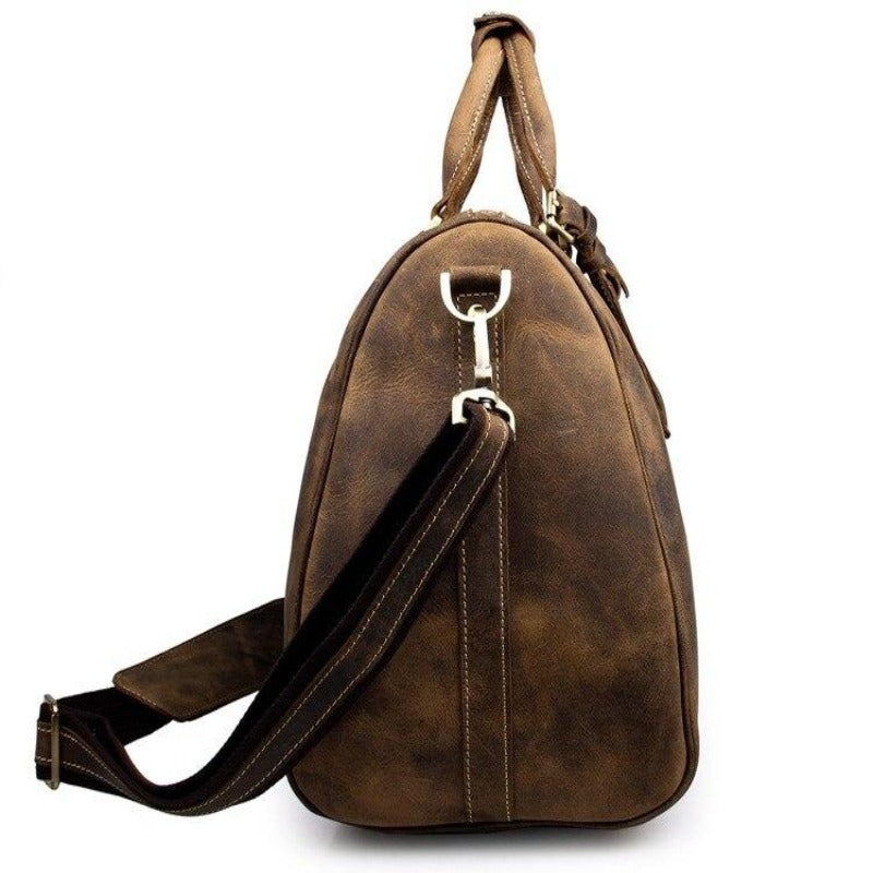 Sac de voyage en cuir Crazy Horse vintage Heritage pour hommes