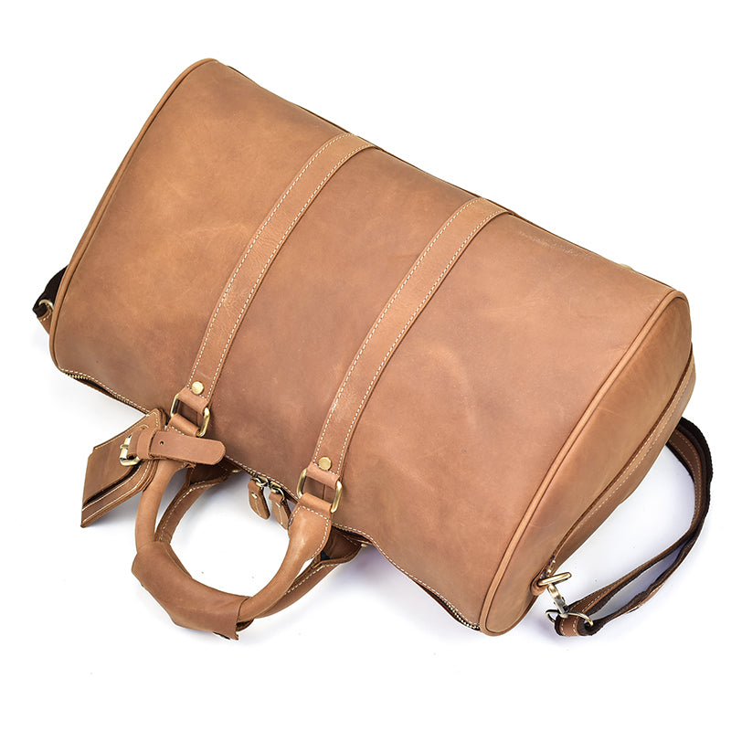 Sac de voyage en cuir Crazy Horse vintage Heritage pour hommes