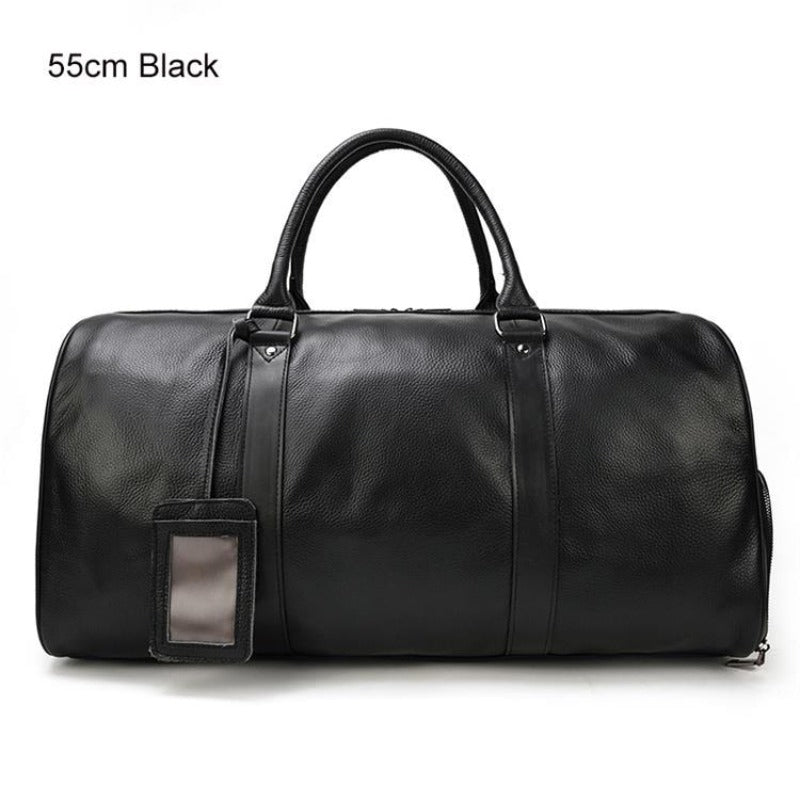 Sac de voyage en cuir véritable luxueux et doux
