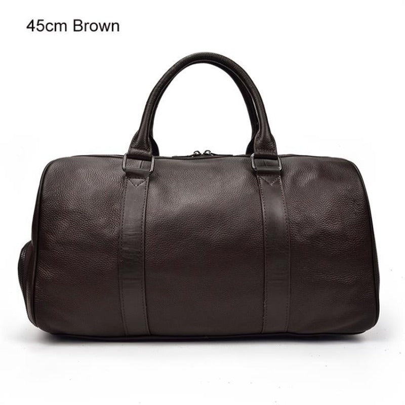 Sac de voyage en cuir véritable luxueux et doux