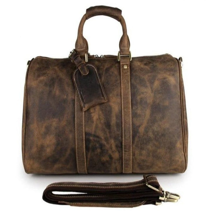 Sac de voyage en cuir Crazy Horse vintage Heritage pour hommes