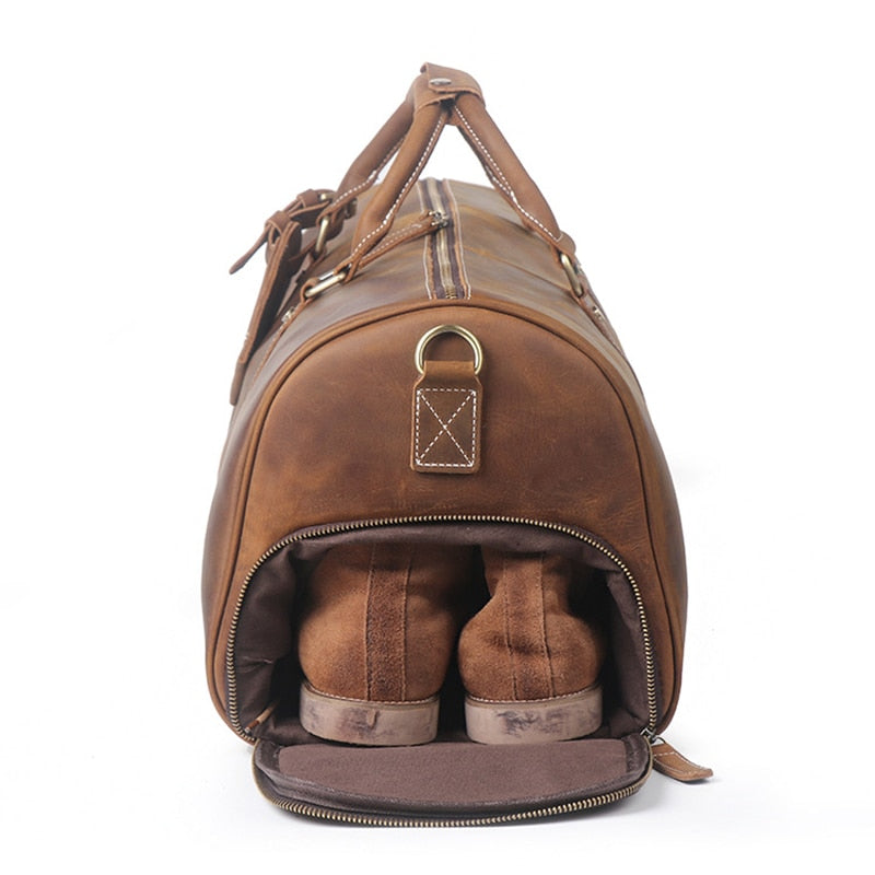 Sac de voyage en cuir authentique