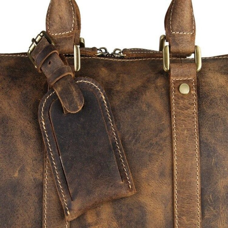 Sac de voyage en cuir Crazy Horse vintage Heritage pour hommes