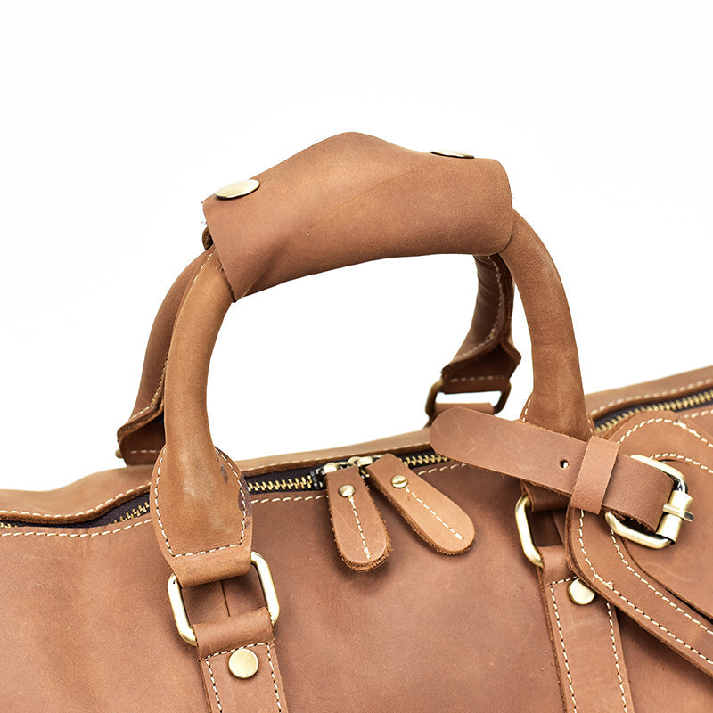 Sac de voyage en cuir Crazy Horse vintage Heritage pour hommes