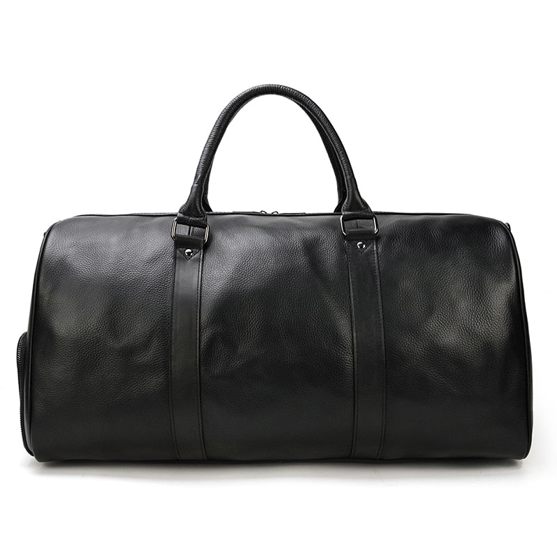 Sac de voyage en cuir véritable luxueux et doux