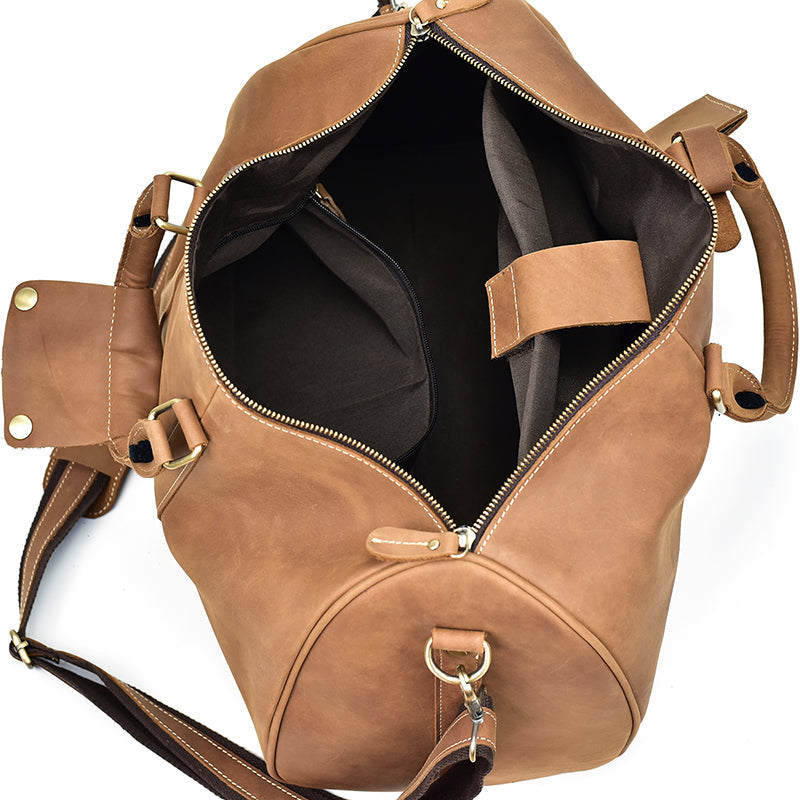 Sac de voyage en cuir Crazy Horse vintage Heritage pour hommes