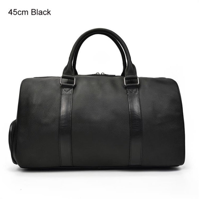 Sac de voyage en cuir véritable luxueux et doux