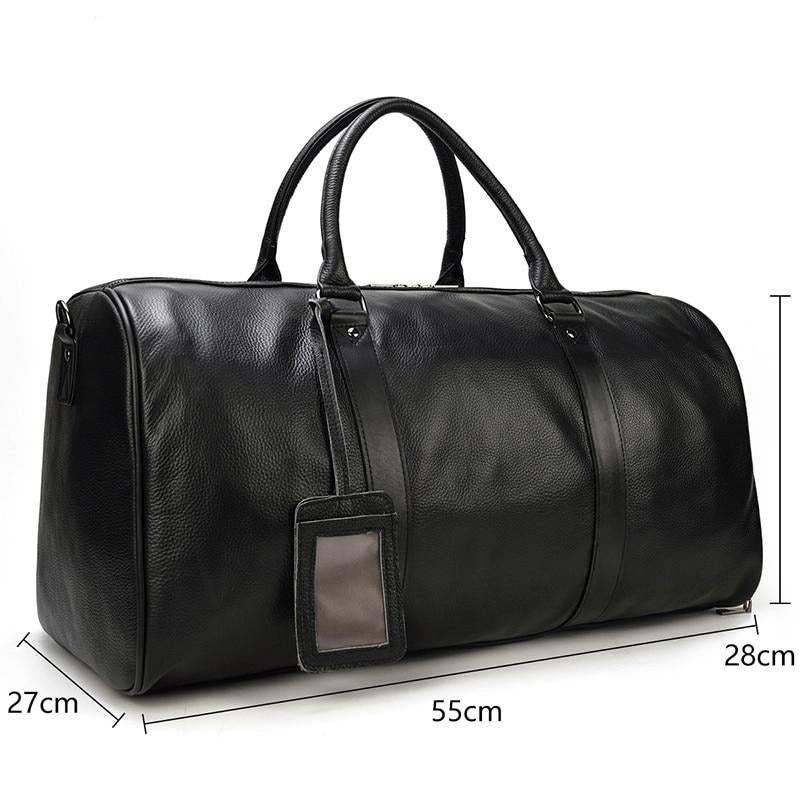 Sac de voyage en cuir véritable luxueux et doux