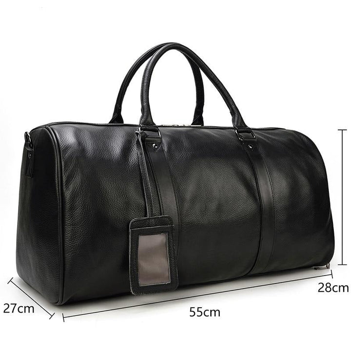 Sac de voyage en cuir véritable luxueux et doux