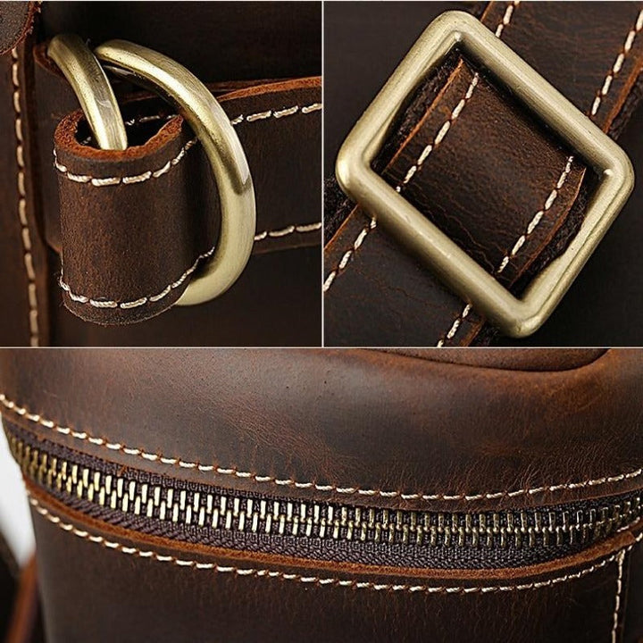 Sac à dos en cuir rétro