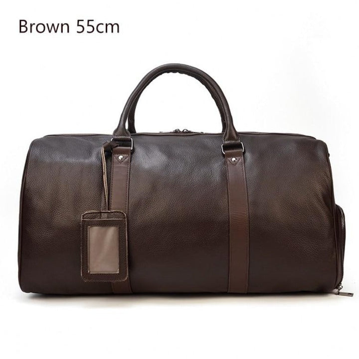 Sac de voyage en cuir véritable luxueux et doux