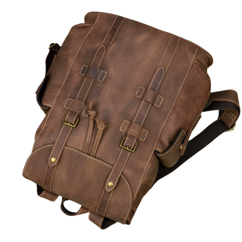 Sac à dos en cuir spacieux