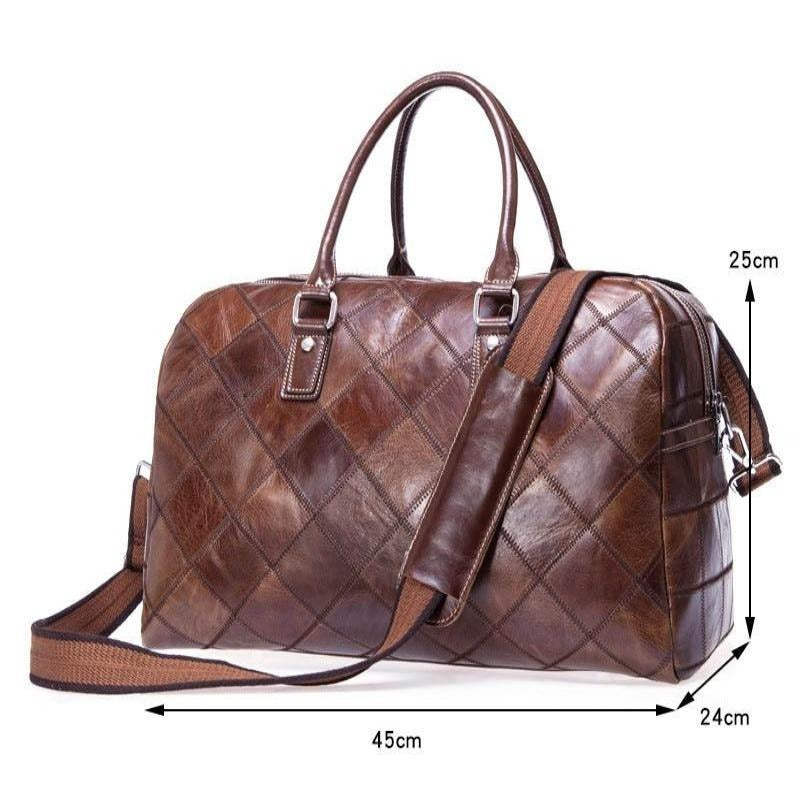 Sac de Voyage Unisexe en Cuir Souple Authentique