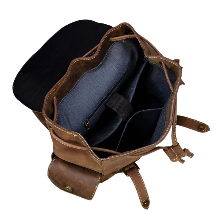 Sac à dos en cuir spacieux