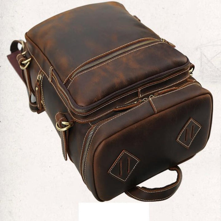 Sac à dos en cuir rétro