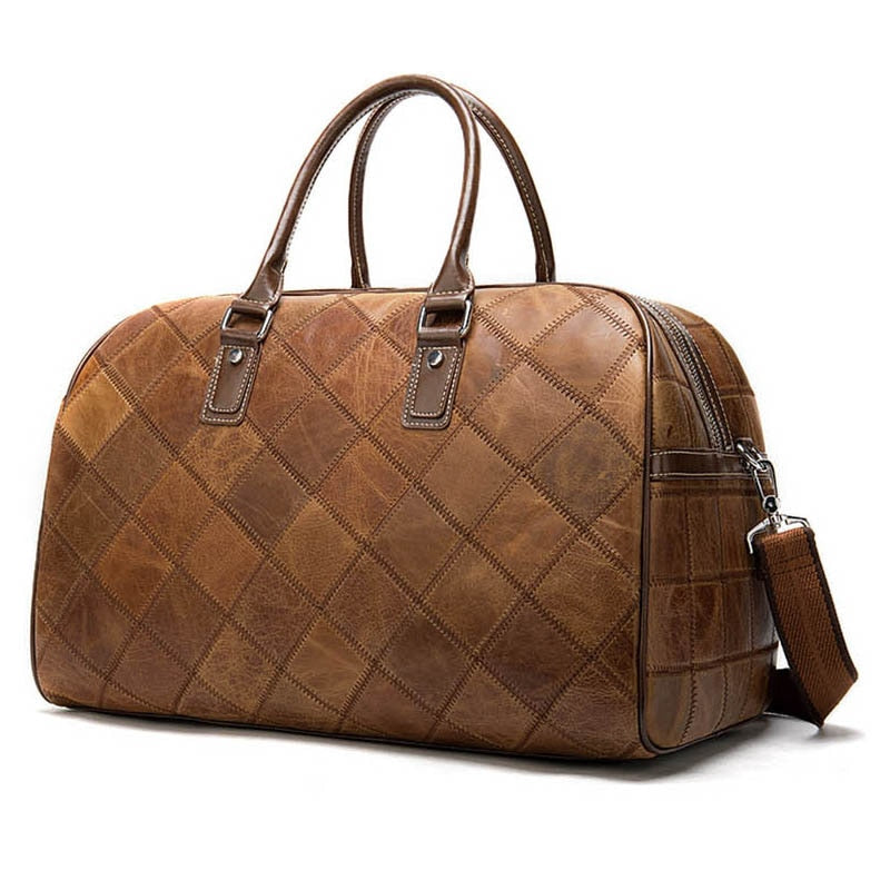 Sac de Voyage Unisexe en Cuir Souple Authentique