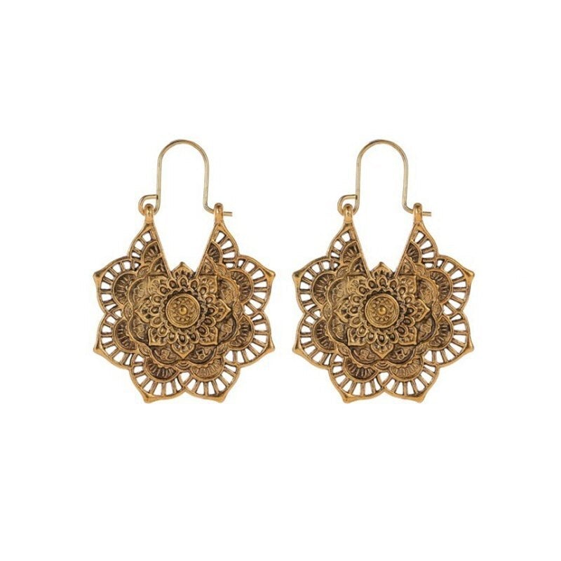 Luna™ | Boucles d'oreilles Mandala Lotus Élégantes