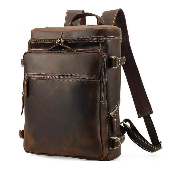 Sac à dos en cuir rétro