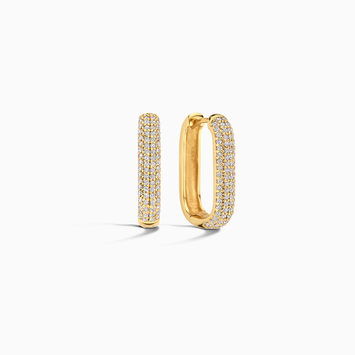Livia™ | Boucles d'oreilles Rectangulaires Icon Pavé en Zircon