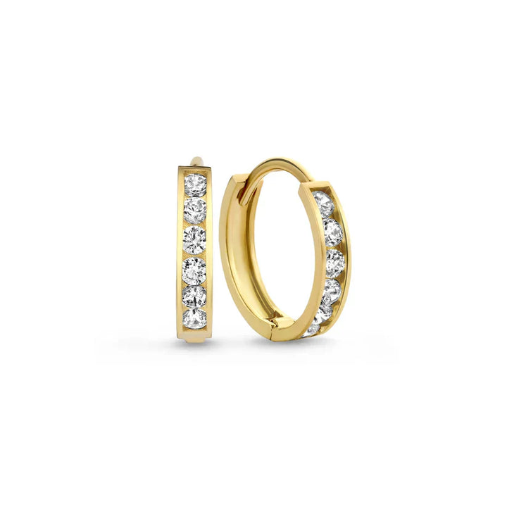 Ensemble de Boucles d'Oreilles en Pierre Dara Brillane | Or