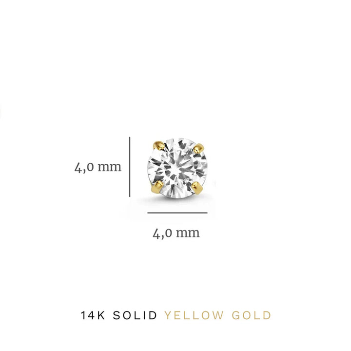 Boucles d'oreilles Dara Brillane en pierre | Or