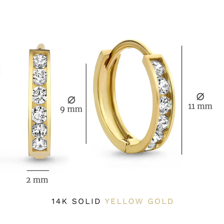 Boucles d'oreilles Dara Brillane en pierre | Or