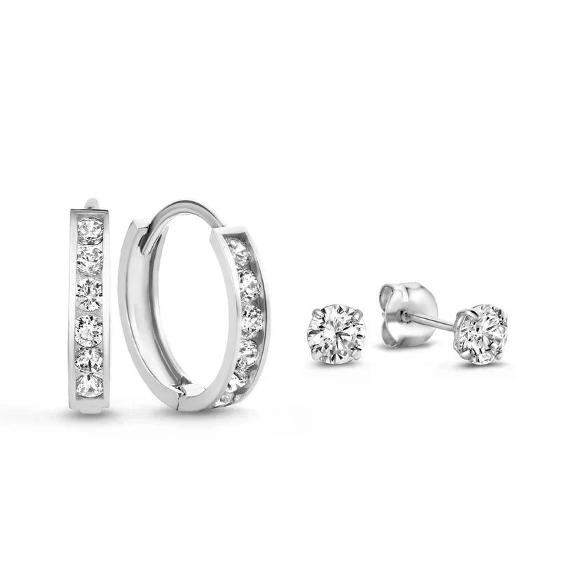 Boucles d'oreilles Dara Brillane en pierre | Or