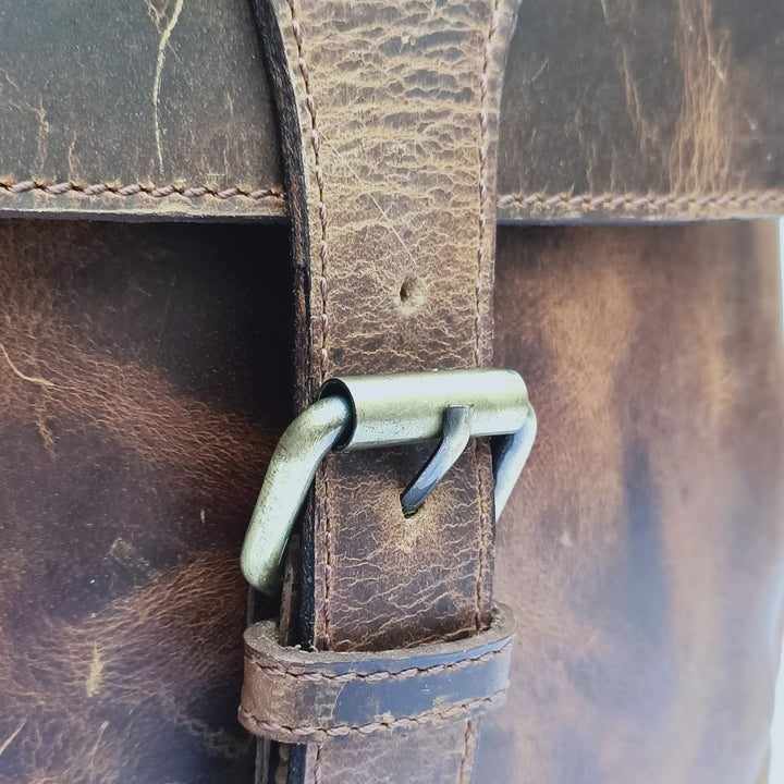 Sac à main pour femmes en cuir marron